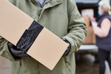 Parcel delivery service at Christmas