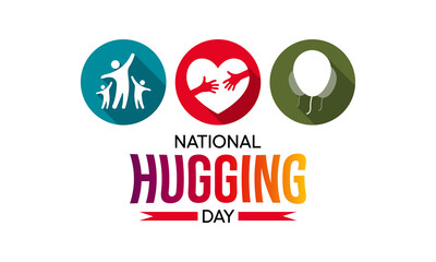 Vector illustration on the theme of National Hugging day observed each year on January 21st.