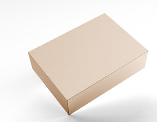 Closed Kraft Box Mockup