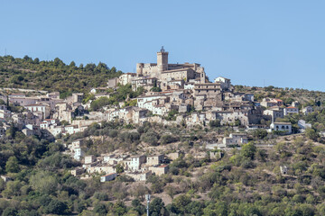 Fototapeta na wymiar Piccolomini castle at Capestrano hilltop village, Abruzzo, Italy
