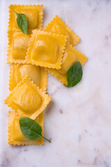 Traditional italian pasta ravioli