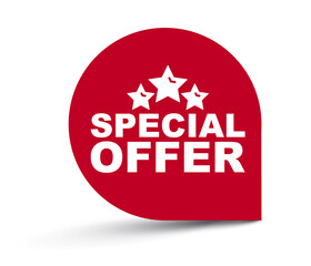 red vector illustration banner special offer