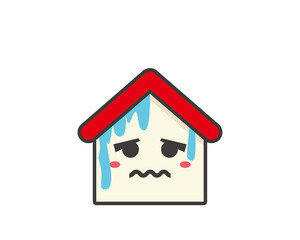 Vector illustration of a house character. House . Home insurance