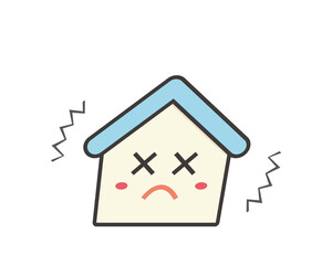 Vector illustration of a house character. House . Home insurance