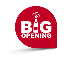 red vector illustration banner big opening