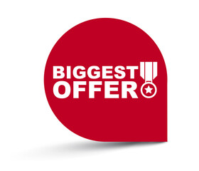 red vector illustration banner biggest offer