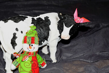 the cow and the snowman