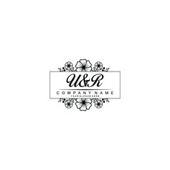 Initial UR Handwriting, Wedding Monogram Logo Design, Modern Minimalistic and Floral templates for Invitation cards