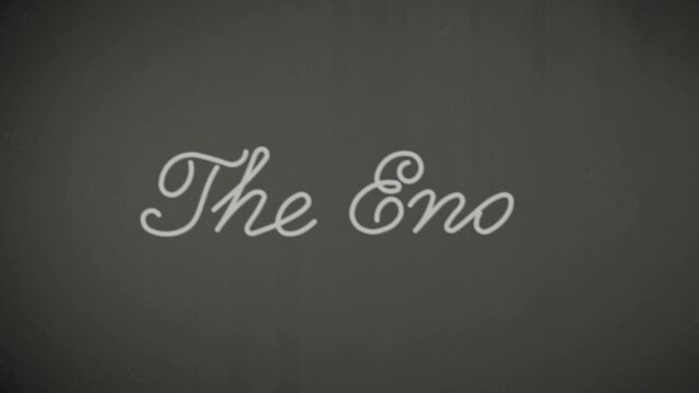 Old film effect screen with animated caption "The End". High detailed  effect footage, scratches, corners vignetting, ideal for overlay, vintage film. Black and white, monochrome footage 4K.