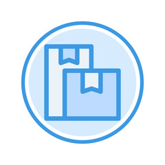 box icon vector illustration. box icon blue color design.