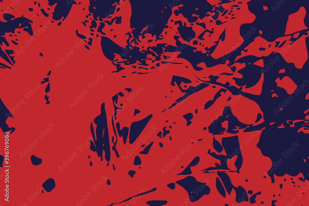 Poster Colorful paint brush strokes. Pattern with spots and blobs of paint or ink. Vector hand drawn textures. Abstract background. Vector eps illustration.