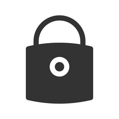 padlock icon vector illustration. padlock icon glyph design.