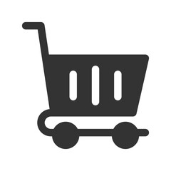 shopping cart icon vector illustration. shopping cart icon glyph design.