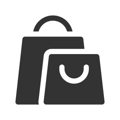 shopping bag icon vector illustration. shopping bag icon glyph design.