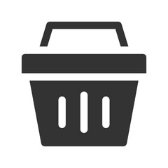 shopping basket icon vector illustration. shopping basket icon glyph design.
