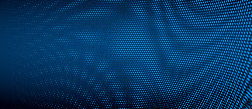 Vector abstract dark blue dotted background with dimensional perspective, technology and science theme, big data flow, geometric 3D design.