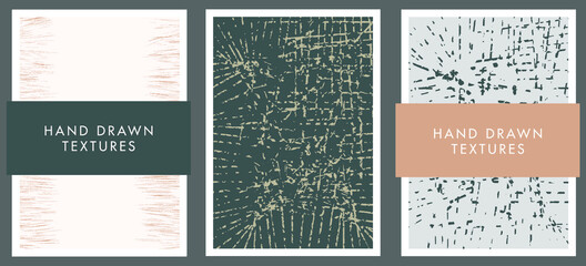 Fototapeta na wymiar Set of abstract backgrounds and hand drawn textures. Vector illustration.
