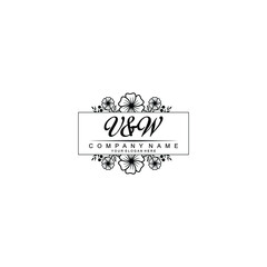 Initial Handwriting, Wedding Monogram Logo Design, Modern Minimalistic and Floral templates for Invitation cards