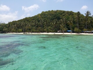 beach with turquoise water