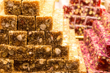 Turkish delight on the shop counter