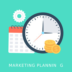 
Marketing Planning Flat Vector Icon
