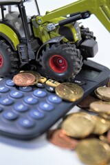 tractor and money