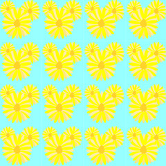 seamless background with yellow flowers