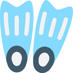 
Diving Fins Flat vector Icon
