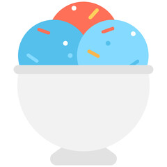 
Ice Cone Flat vector Icon
