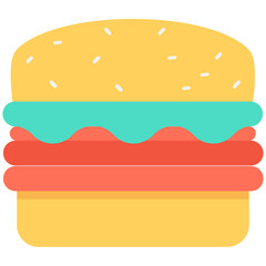
Burger Flat vector Icon
