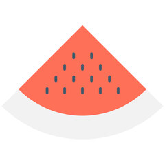 
Watermelon Flat vector Icon
