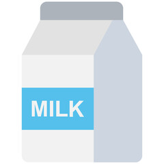 
Milk Bottle Flat vector Icon
