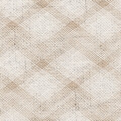 Seamless burlap with white paint pattern overlay. High quality illustration. Real burlap fabric texture with digital pattern on top for print in various surface design uses. Great for interiors.