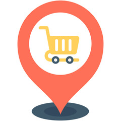 
Map Locator Flat Vector Icon
