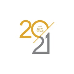 Happy New Year 2021 design template. Design for calendar, greeting cards or print. Vector illustration