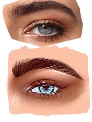 close up of female eye