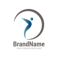 Unity human people success team logo icon vector template.