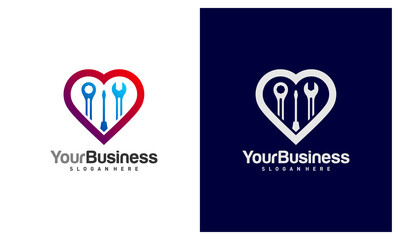 Love Mechanic logo vector template, Creative Mechanic logo design concepts