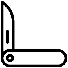 
Pocket Knife Flat Vector Icon 
