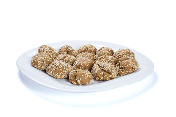 Vegan gingerbread. Cookies with sesame