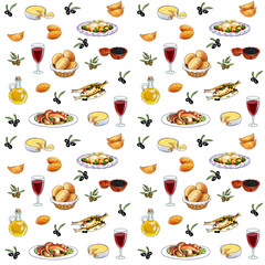 Pattern of Traditional Portuguese food