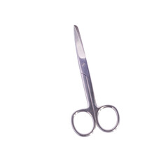 surgical instrument sharp-pointed scissors, isolate on white background