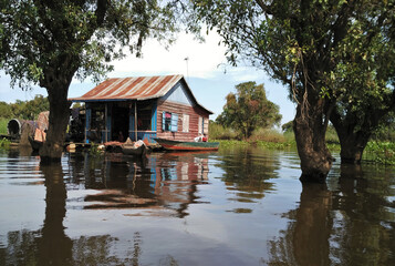 Fototapeta na wymiar Tonle Sap Lake in Siem Reap, Cambodia