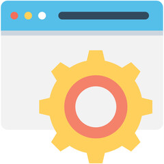 
Web Setting Flat vector Icon
