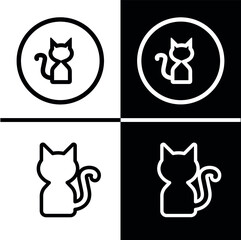 Vector image. Icon of a cat.