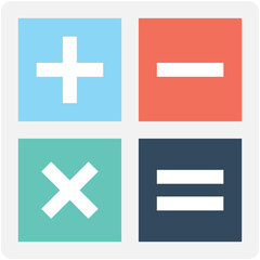 
Math Symbols Flat vector Icon
