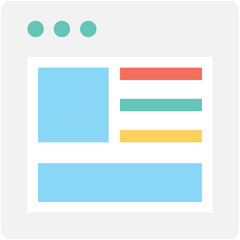 Obraz premium Online Document Flat vector Icon 