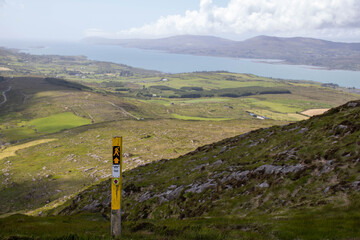 Hill Hiking with a view of the west County Cork countryside. 