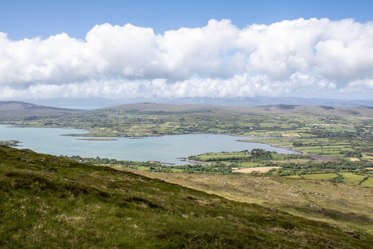 Hill Hiking with a view of the west County Cork countryside. 