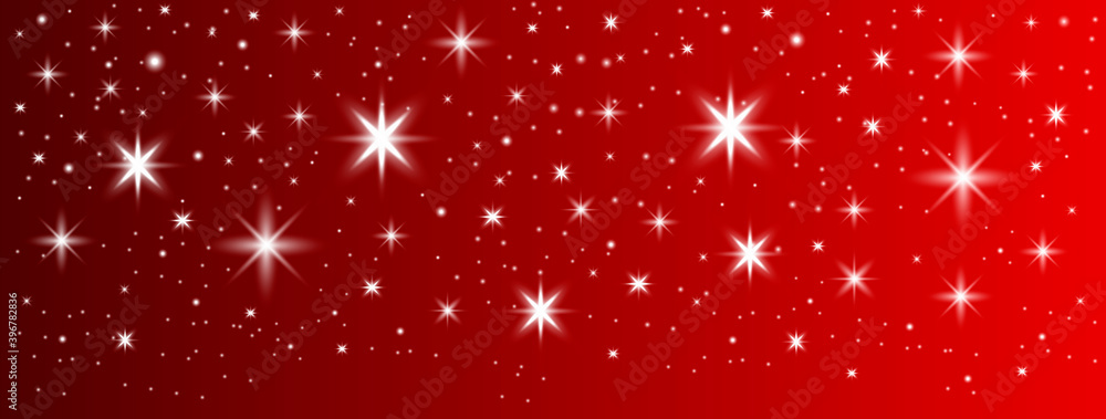 Poster realistic falling stars on a gradient background. vector illustration. eps 10
